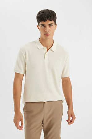 DeFacto Regular Fit Kısa Kollu Krep Polo Tişört C4149AX24SMWT47
