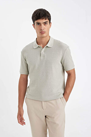 DeFacto Regular Fit Kısa Kollu Krep Polo Tişört C4149AX24SMKH478