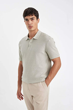 DeFacto Regular Fit Kısa Kollu Krep Polo Tişört C4149AX24SMKH478