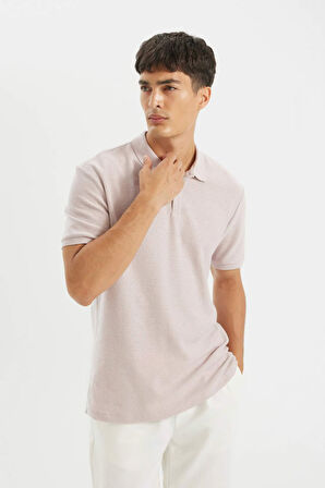 Regular Fit Polo Yaka Krep Polo Tişört