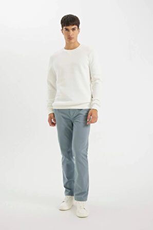 T3777 Regular Fit Bisiklet Yaka Basic Düz Sweatshirt