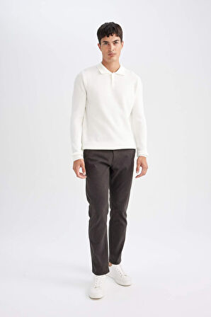 DeFacto Chino Pantolon Regular Fit Normal Kesim Cepli Düz Paça D1050AX24WNBN285