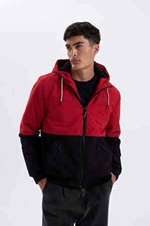 DeFacto Slim Fit Dar Kesim Kapüşonlu Polar Mont Astarlı Fermuarlı N4531AZ24AURD347