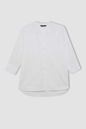 DeFacto Regular Fit Bisiklet Yaka Uzun Kollu Gömlek A6788AX24SMWT36