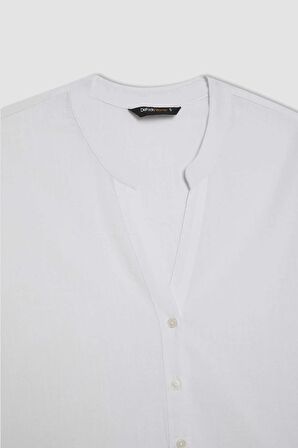 DeFacto Regular Fit Bisiklet Yaka Uzun Kollu Gömlek A6788AX24SMWT36