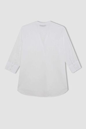 DeFacto Regular Fit Bisiklet Yaka Uzun Kollu Gömlek A6788AX24SMWT36