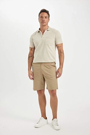 DeFacto Regular Fit Gabardin Bermuda Şort C7684AX24SMBG220