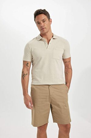 DeFacto Regular Fit Gabardin Bermuda Şort C7684AX24SMBG220