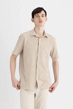 DeFacto Regular Fit Yazlık Polo Yaka Pamuklu Kısa Kollu Gömlek C7633AX24SMBG687