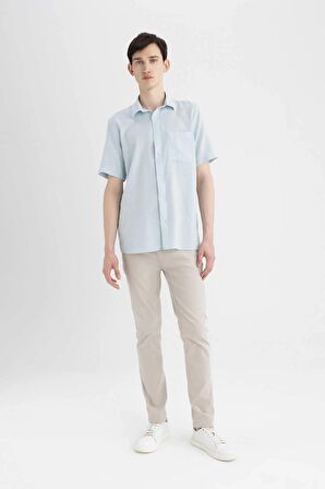 DeFacto Regular Fit Yazlık Polo Yaka Pamuklu Kısa Kollu Gömlek C7633AX24SMBE723
