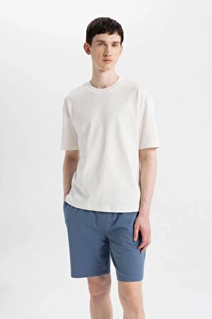 Slim Fit Sweatshirt Kumaşı Şort