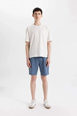 Slim Fit Sweatshirt Kumaşı Şort