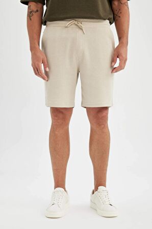DeFacto Slim Fit Dar Kesim Waffle Basic Düz Şort Z4142AZ24SMBG695