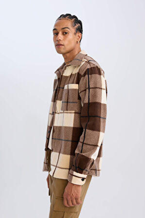 DeFacto Regular Fit Kareli Polar Uzun Kollu Gömlek V2767AZ24WNBN335
