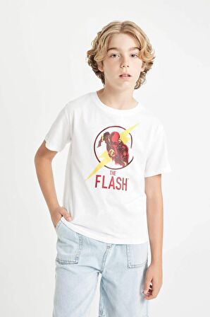 DeFacto Erkek Çocuk The Flash Bisiklet Yaka Kısa Kollu Tişört C4442A824HSWT34