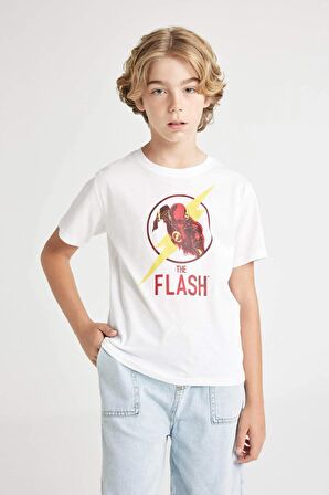 DeFacto Erkek Çocuk The Flash Bisiklet Yaka Kısa Kollu Tişört C4442A824HSWT34