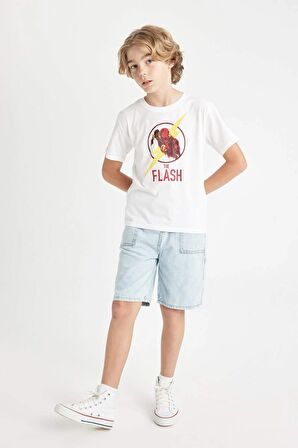DeFacto Erkek Çocuk The Flash Bisiklet Yaka Kısa Kollu Tişört C4442A824HSWT34