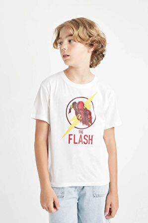 DeFacto Erkek Çocuk The Flash Bisiklet Yaka Kısa Kollu Tişört C4442A824HSWT34