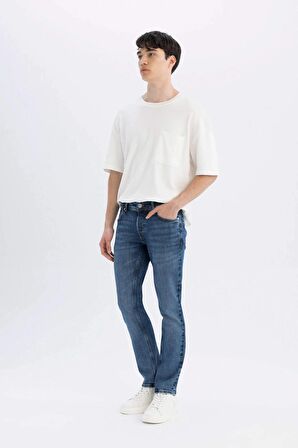 Pedro Slim Fit Dar Kalıp Normal Bel Dar Paça Jean Pantolon