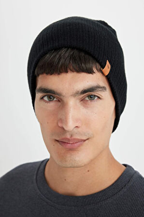 DeFacto Erkek Basic Düz Triko Bere R6055AZ24WNBK23