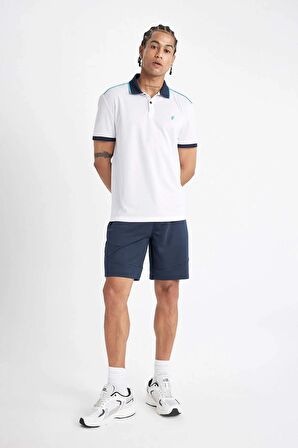 DeFactoFit Slim Fit Dar Kesim Sporcu Pike Kısa Kollu Polo Tişört D5010AX24HSWT80