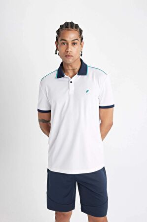 DeFactoFit Slim Fit Dar Kesim Sporcu Pike Kısa Kollu Polo Tişört D5010AX24HSWT80