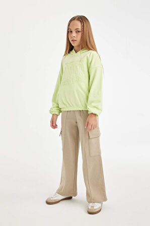 DeFacto Kız Çocuk Wide Leg Kargo Pantolon D0744A824AUGR276