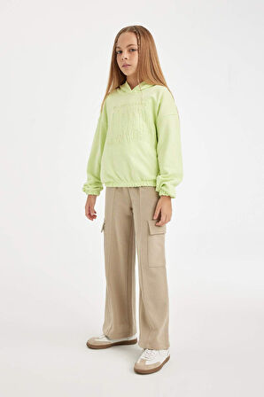 DeFacto Kız Çocuk Wide Leg Kargo Pantolon D0744A824AUGR276