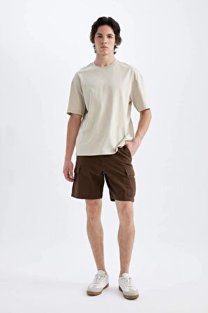 DeFacto Boxy Fit Bisiklet Yaka Kısa Kollu Tişört D5071AX24HSBG307