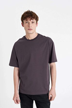 DeFacto Boxy Fit Bisiklet Yaka Kısa Kollu Tişört D5071AX24HSBN337