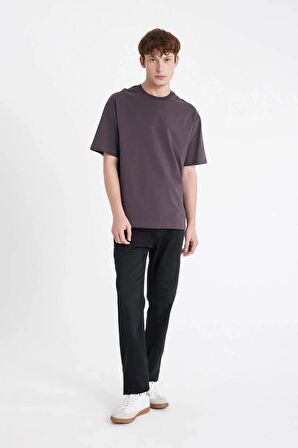 DeFacto Boxy Fit Bisiklet Yaka Kısa Kollu Tişört D5071AX24HSBN337