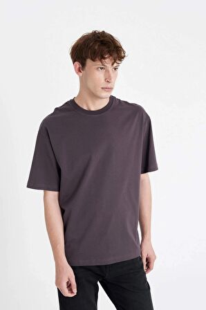 DeFacto Boxy Fit Bisiklet Yaka Kısa Kollu Tişört D5071AX24HSBN337
