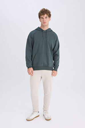 DeFacto Jogger Eşofman Altı Slim Fit Dar Kesim Beli Bağcıklı Lastikli Paça Fermuar Cepli A4387AX24AUBG766