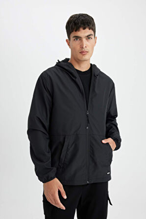 DeFacto Su İtici Çift Slim Fit Kapüşonlu Yağmurluk Mont C5821AX24AUBK27