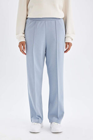 DeFactoFit Sporcu Jogger İnce Eşofman Altı Basic Düz Standart Fit Geniş Paça Skuba Dalgıç Kumaş A5628AX24AUBE748