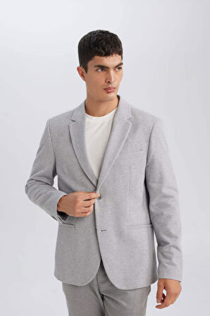 DeFacto Slim Fit Dar Kesim Astarlı Düğmeli Blazer Ceket N0503AZ24AUGR377