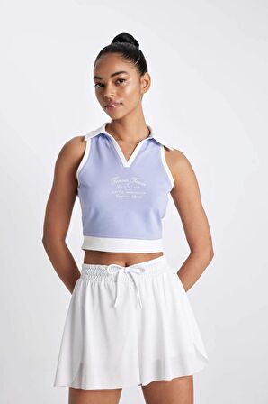 DeFactoFit Crop Polo Yaka Sporcu Atlet B4581AX24SPPR317