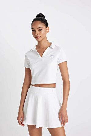 DeFactoFit Standart Fit Polo Yaka Sporcu Kısa Kollu Tişört B4573AX24SPWT80