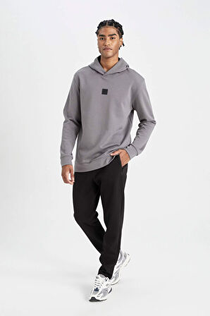 DeFactoFit Slim Fit Sporcu Jogger Eşofman Altı Dar Kesim Fermuarlı Basic Düz Standart Paça S3309AZ24AUBK81