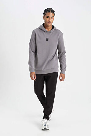 DeFactoFit Slim Fit Sporcu Jogger Eşofman Altı Dar Kesim Fermuarlı Basic Düz Standart Paça S3309AZ24AUBK81
