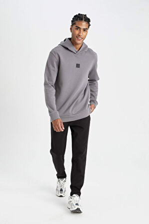 DeFactoFit Slim Fit Sporcu Jogger Eşofman Altı Dar Kesim Fermuarlı Basic Düz Standart Paça S3309AZ24AUBK81