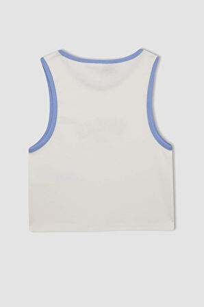 DeFactoFit NBA New York Knicks Crop Bisiklet Yaka Ribana Atlet C6316AX24HSER105