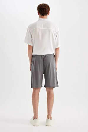 DeFacto Relax Fit Penye Bermuda Şort D4760AX24HSGR474