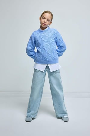 DeFacto Kız Çocuk Wide Leg Geniş Bol Paça Cepli Pantolon D3719A824WNNM39