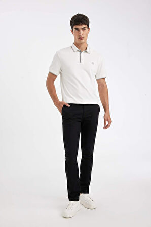 DeFacto Slim Fit Dar Paça Gabardin Chino Kanvas Pantolon W3012AZ24AUBK81