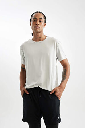 DeFactoFit Slim Fit Dar Kesim Sporcu Dokuma Şort