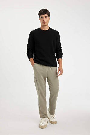 DeFacto Eşofman Altı Slim Fit Dar Kesim Kargo Cepli Düz Paça  D6090AX24AUKH454