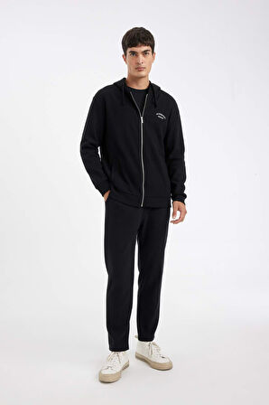 DeFacto Eşofman Altı Slim Fit Dar Kesim Beli Bağcıklı Cepli Düz Paça  D6092AX24AUBK81