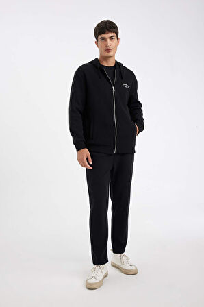 DeFacto Eşofman Altı Slim Fit Dar Kesim Beli Bağcıklı Cepli Düz Paça  D6092AX24AUBK81