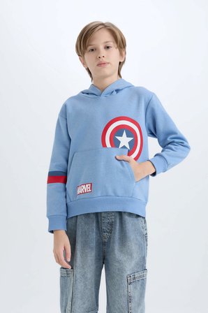 DeFacto Marvel Avengers Kapüşonlu Sweatshirt Erkek Çocuk D4717A8NSBE756